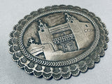 Very Rare 1979 Mission Vintage Native American Navajo Sterling Silver Buckle-Nativo Arts