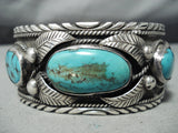 Native American Important Vintage Francisco Gomez Turquoise Sterling Silver Bracelet-Nativo Arts