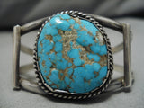 Vintage Native American Navajo Bracelet #8 Turquoise Sterling Silver Cuff Old-Nativo Arts