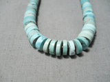 Native American Opulent Vintage Navajo Graduating Turquoise Sterling Silver Necklace Old-Nativo Arts
