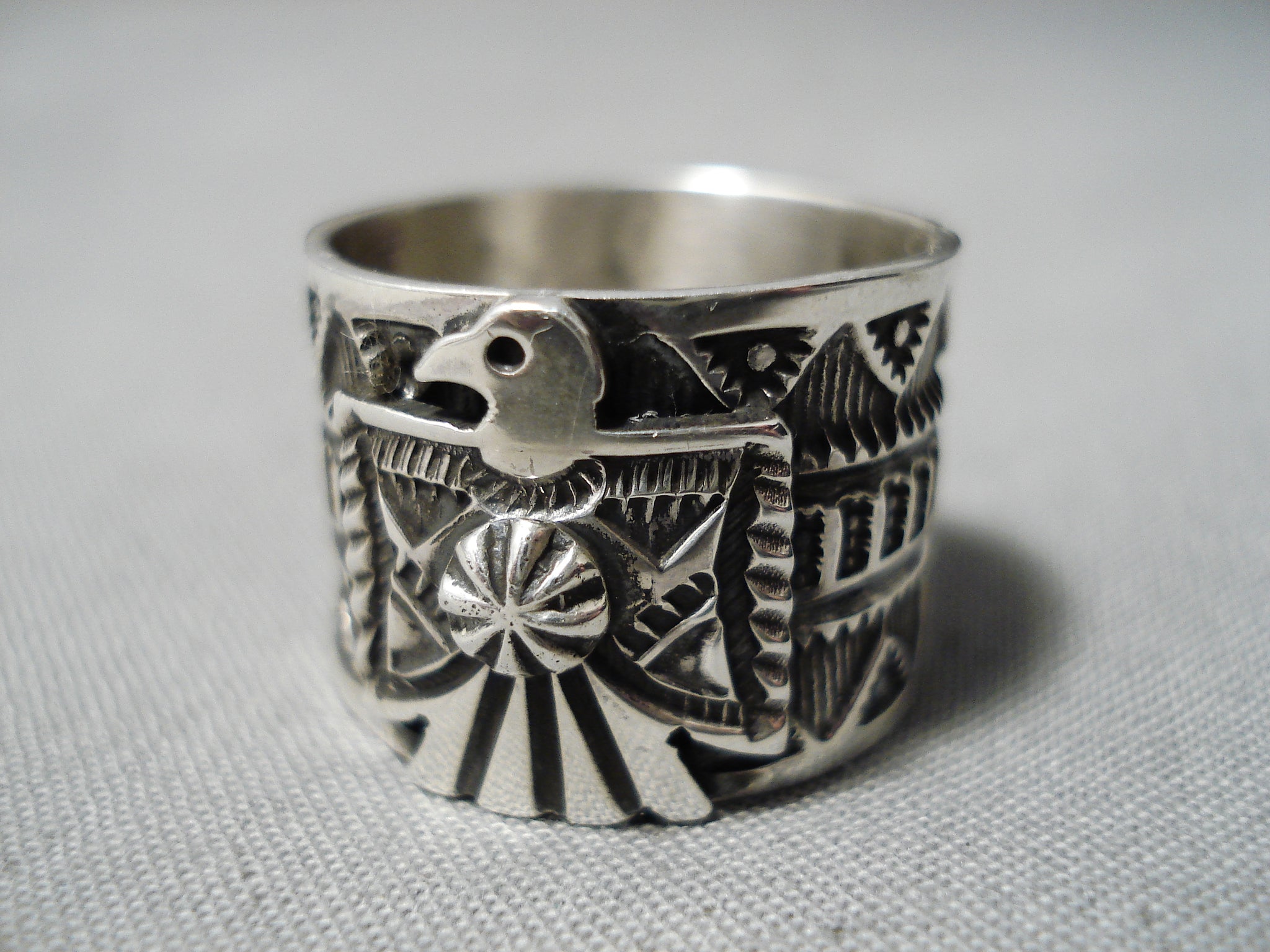 1950s】NAVAJO Thunderbird Square Ring