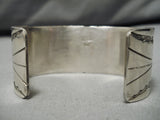 Hand Tooled Vintage Native American Navajo Native American Navajo Sky Blue Turquoise Sterling Silver Bracelet-Nativo Arts