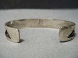 Desert Mountain Vintage Native American Navajo Sterling Silver Hand Wrought Bracelet-Nativo Arts