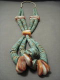 278 Grams! Huge Vintage Navajo Native American Jewelry jewelry/ Santo Domingo Turquoise Royston Necklace-Nativo Arts