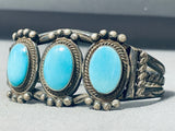 Incomparable Vintage Native American Navajo Sleeping Beauty Turquoise Sterling Silver Bracelet-Nativo Arts