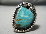 Stunning Rob Shakey Vintage Native American Navajo Royston Turquoise Sterling Silver Ring-Nativo Arts
