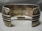 Important Vintage Native American Navajo Thomas Singer Green Turquoise Sterling Silver Bracelet-Nativo Arts
