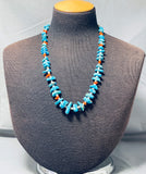 Striking Vintage Native American Navajo Turquoise Sterling Silver Necklace-Nativo Arts