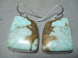 Fabulous Navajo Native American 8 Turquoise Sterling Silver Earrings-Nativo Arts