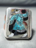 Noteworthy Vintage Zuni Turquoise Sterling Silver Ring Native American Old-Nativo Arts