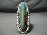 Incredible Vintage Native American Navajo Royston Turquoise Sterling Silver Ring-Nativo Arts