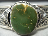 Important Sunny Reeves Native American Navajo Damale Turquoise Sterling Silver Bracelet-Nativo Arts