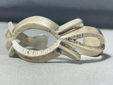 Important Master Caster Vintage Native American Navajo Signed Sterling Silver Heavy Bracelet-Nativo Arts