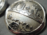 Fantastic Navajo Sterling Silver Storyteller Earrings Native American-Nativo Arts
