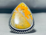 Native American One Of The Craziest Honeybee Jasper Sterling Silver Massive Ring-Nativo Arts