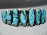 One Of Best Large Wrist Vintage Native American Navajo Turquoise Sterling Silver Bracelet-Nativo Arts