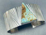 Breathtaking Native American Navajo 8 Turquoise Sterling Silver Large Bracelet-Nativo Arts