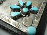 Native American Museum Hand Carved Bear Turquoise Sterling Silver Ketoh Bracelet-Nativo Arts