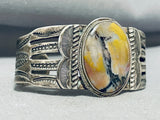 Native American One Of The Best Vintage Petrified Wood Sterling Silver Bracelet-Nativo Arts