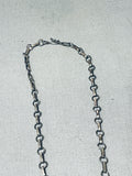 Authentic Thomas Singer Vintage Native American Navajo Turquoise Sterling Silver Necklace-Nativo Arts