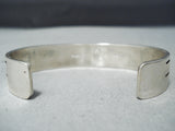 Signed Vintage Hopi/ Navajo Sterling Silver Bracelet Native American-Nativo Arts