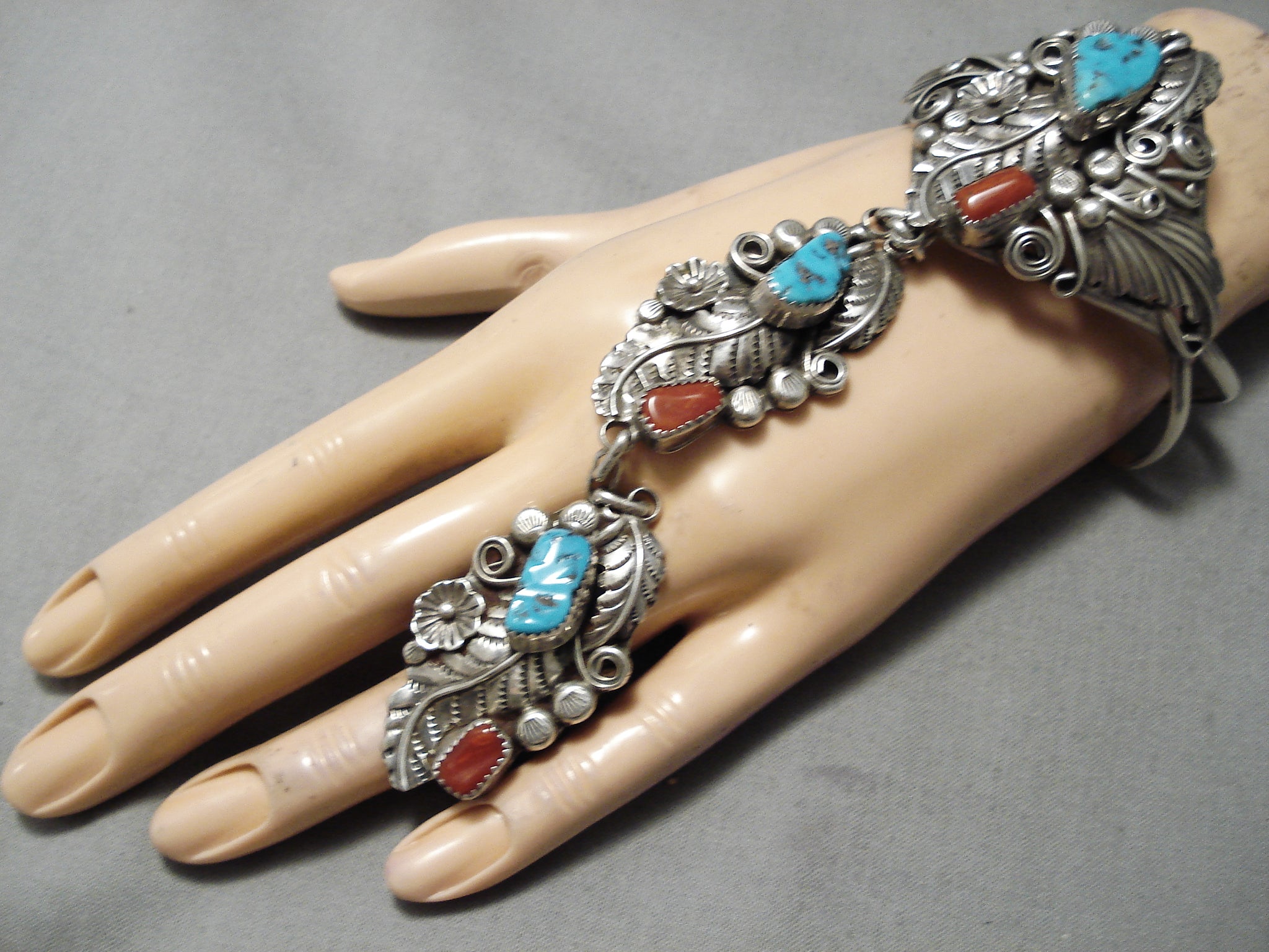 Turquoise slave store bracelet ring