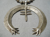 Expressive Vintage Native American Navajo Sterling Silver Necklace Old-Nativo Arts
