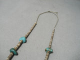 Incredible Vintage Native American Navajo Royston Turquoise & Heishi Necklace Old-Nativo Arts