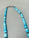 What A Beauty! Santo Domingo Turquoise Sterling Silver Necklace-Nativo Arts