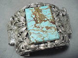 Heaviest Native American Navajo #8 Turquoise Nuffalo 274 Gram Sterling Silver Bracelet-Nativo Arts