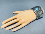 Best Frddy Platero Vintage Native American Navajo Turquoise Sterling Silver Bracelet-Nativo Arts