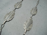Extraordinary Navajo Sterling Silver Feathers Necklace Native American-Nativo Arts