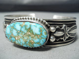 Important High Grade Native American Navajo Turquoise Albert Jake Sterling Silver Bracelet-Nativo Arts