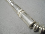 Hand Tooled Vintage Native American Navajo Sterling Silver Tubule Necklace-Nativo Arts