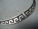 Fantastic Vintage Hopi Sterling Islver Necklace Native American Old-Nativo Arts