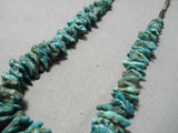 Green Nugget Collection Vintage Native American Navajo Sterling Silver Torpedo Necklace Old-Nativo Arts