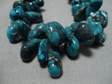 Chunky And Large Spiderweb Turquoise Vintage Native American Navajo Necklace Old-Nativo Arts