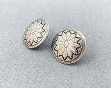 Noteworthy Vintage Native American Navajo Sterling Silver Earrings-Nativo Arts