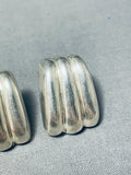 Delightful Vintage Native American Navajo Sterling Silver Earrings-Nativo Arts