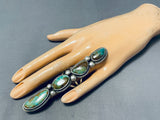 34 Gram Heavy Towering Vintage Native American Navajo Royston Turquoise Sterling Silver Ring-Nativo Arts