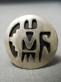 Ancient Symbols Vintage Hopi Native American Navajo Sterling Silver Ring Old-Nativo Arts