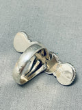 Colorful Native American Navajo Sleeping Beauty Turquoise Lapis Sterling Silver Ring-Nativo Arts