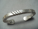 Authentic Orville Tsinnie Vintage Native American Navajo Sterling Silver Bracelet-Nativo Arts
