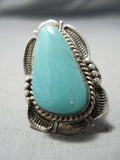 Important Smithsonian Vintage Native American Navajo Turquoise Sterling Silver Ring-Nativo Arts