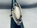 Sensational Vintage Native American Navajo Mother Of Pearl Sterling Silver Ring-Nativo Arts