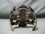 Biggest Best Vintage Native American Navajo Knifewing Turquoise Sterling Silver Bracelet-Nativo Arts