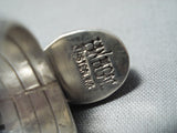 Stunning Signed Navajo Native American Lapis Sterling Silver Ring-Nativo Arts