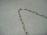 Important Vintage Native American Hopi Cleopatra Sterling Silver Waterwave Necklace-Nativo Arts