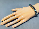 Important Vintage Native American Zuni Lloyd Tsalabutie Turquoise Sterling Silver Bracelet-Nativo Arts