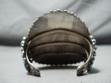 Important Colossal Bahe Vintage Native American Navajo Turquoise Sterling Silver Bracelet-Nativo Arts